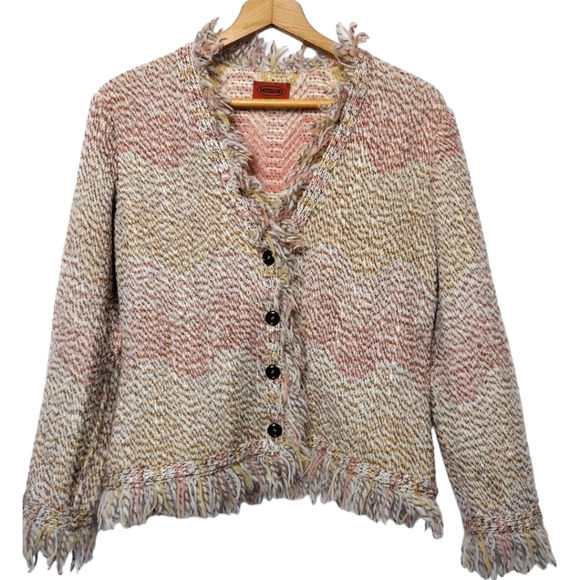 Missoni Fringe Trim Knit Jacket